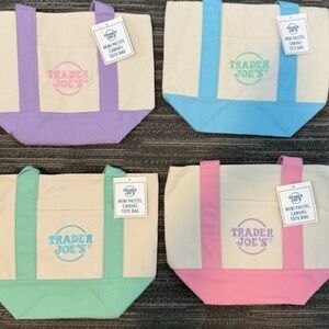 Trader Joe’s Mini Pastel Canvas Tote Bag (ea)